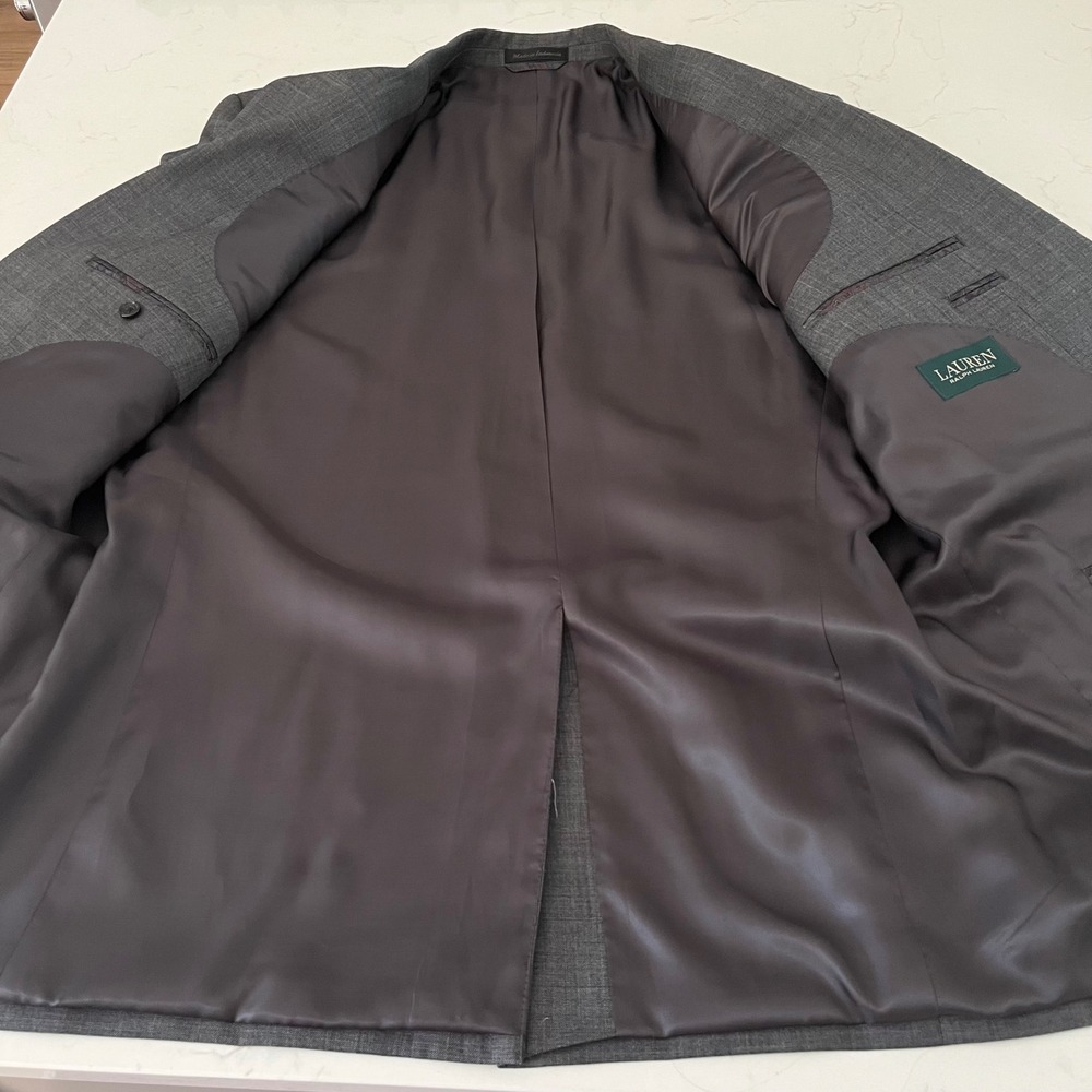 Lauren Ralph Lauren Blazer Mens 44L Gray - Picture 10 of 11